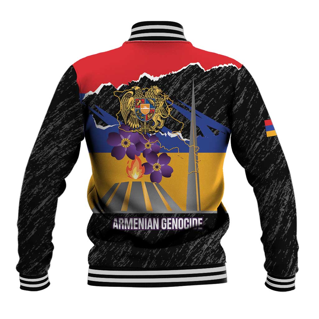 Armenian Genocide Remembrance Day Baseball Jacket Tsitsernakaberd 110th Anniversary Never Forget