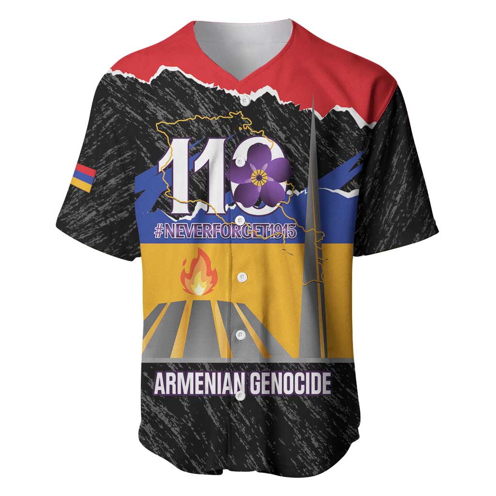 Armenian Genocide Remembrance Day Baseball Jersey Tsitsernakaberd 110th Anniversary Never Forget