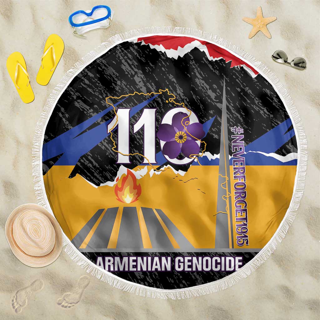 Armenian Genocide Remembrance Day Beach Blanket Tsitsernakaberd 110th Anniversary Never Forget