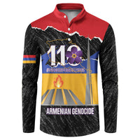 Armenian Genocide Remembrance Day Button Sweatshirt Tsitsernakaberd 110th Anniversary Never Forget
