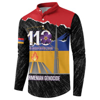 Armenian Genocide Remembrance Day Button Sweatshirt Tsitsernakaberd 110th Anniversary Never Forget