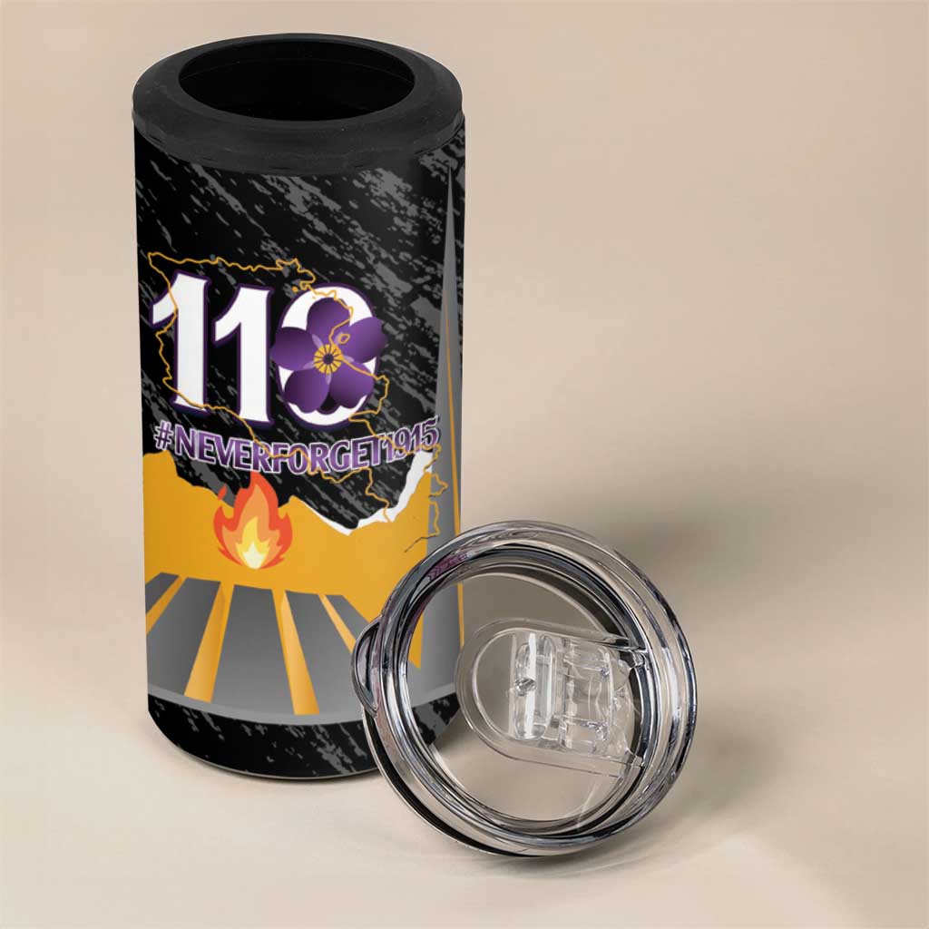 Armenian Genocide Remembrance Day 4 in 1 Can Cooler Tumbler Tsitsernakaberd 110th Anniversary Never Forget