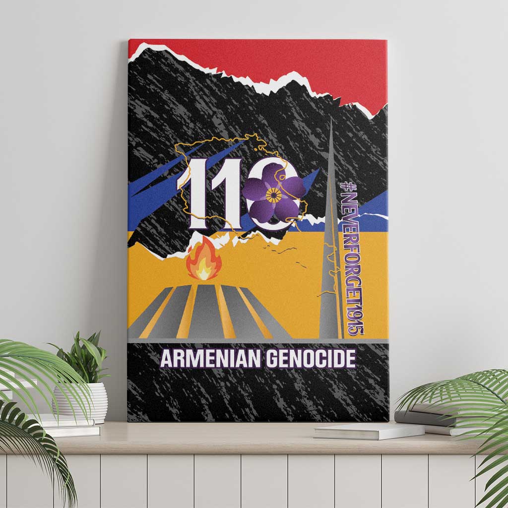 Armenian Genocide Remembrance Day Canvas Wall Art Tsitsernakaberd 110th Anniversary Never Forget
