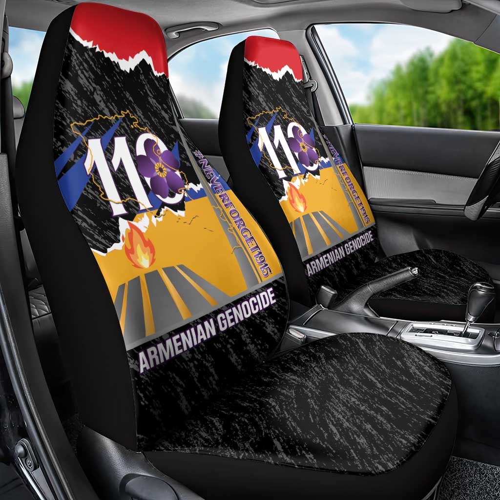 Armenian Genocide Remembrance Day Car Seat Cover Tsitsernakaberd 110th Anniversary Never Forget