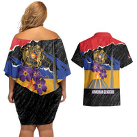 Armenian Genocide Remembrance Day Couples Matching Off Shoulder Short Dress and Hawaiian Shirt Tsitsernakaberd 110th Anniversary Never Forget
