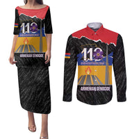 Armenian Genocide Remembrance Day Couples Matching Puletasi and Long Sleeve Button Shirt Tsitsernakaberd 110th Anniversary Never Forget