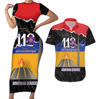 Armenian Genocide Remembrance Day Couples Matching Short Sleeve Bodycon Dress and Hawaiian Shirt Tsitsernakaberd 110th Anniversary Never Forget