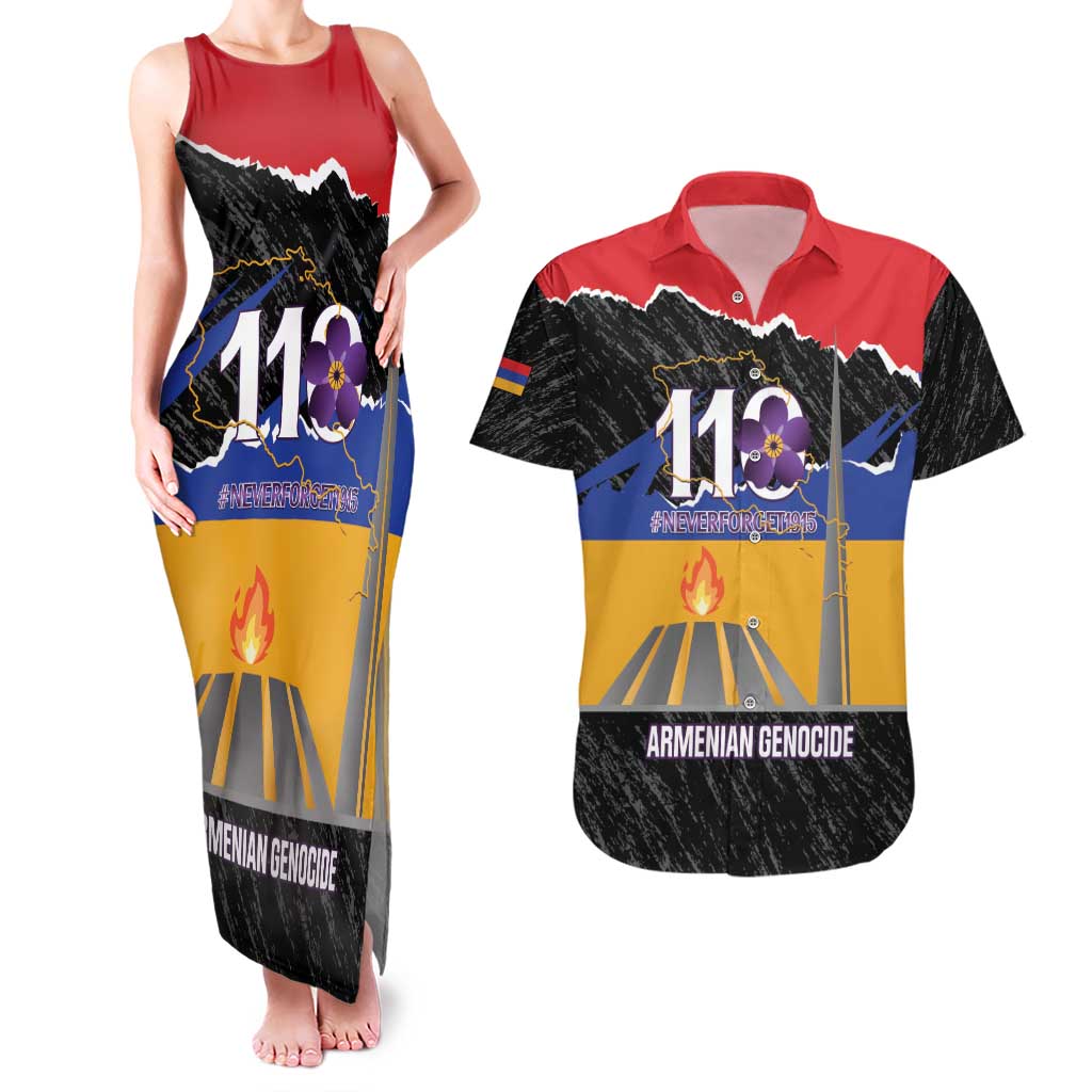 Armenian Genocide Remembrance Day Couples Matching Tank Maxi Dress and Hawaiian Shirt Tsitsernakaberd 110th Anniversary Never Forget