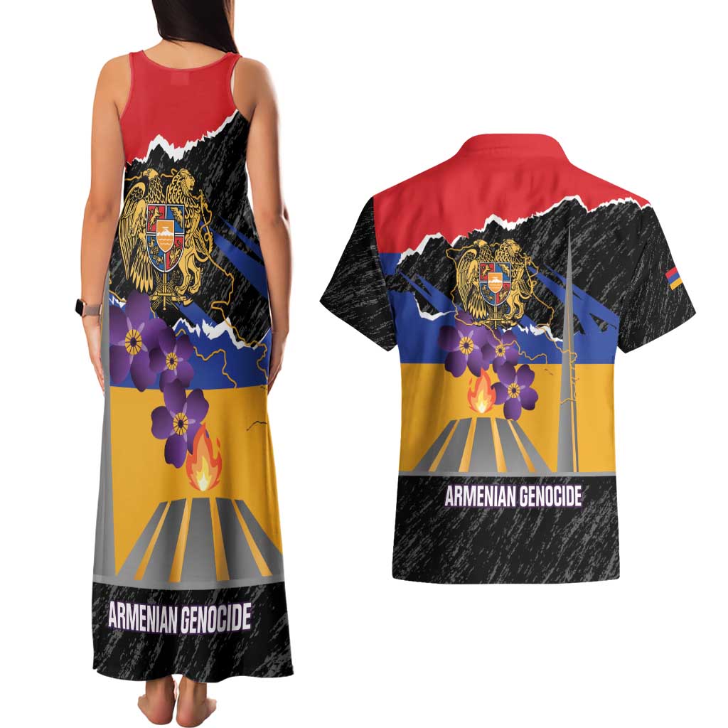 Armenian Genocide Remembrance Day Couples Matching Tank Maxi Dress and Hawaiian Shirt Tsitsernakaberd 110th Anniversary Never Forget