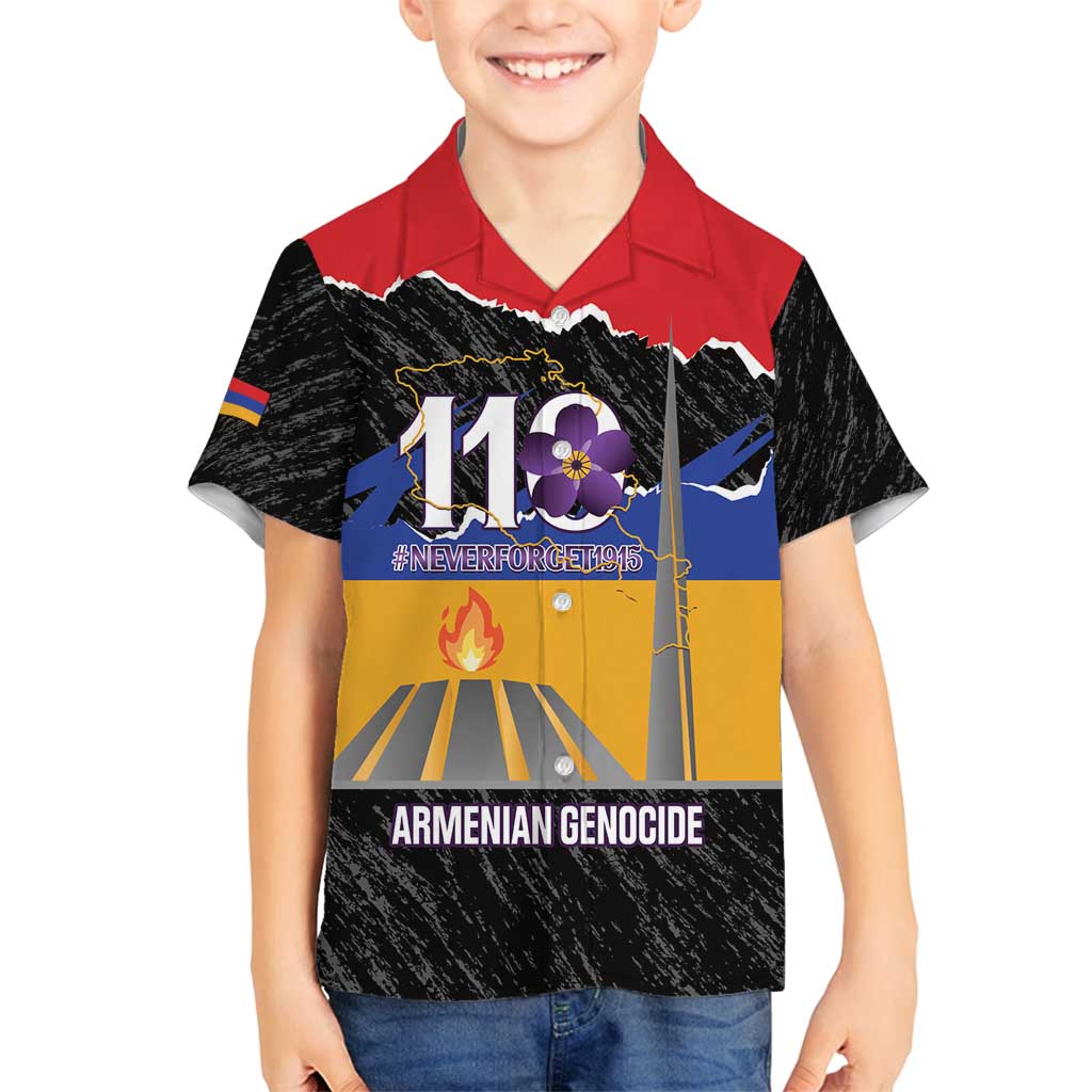 Armenian Genocide Remembrance Day Family Matching Long Sleeve Bodycon Dress and Hawaiian Shirt Tsitsernakaberd 110th Anniversary Never Forget
