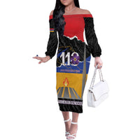 Armenian Genocide Remembrance Day Family Matching Off The Shoulder Long Sleeve Dress and Hawaiian Shirt Tsitsernakaberd 110th Anniversary Never Forget