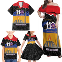 Armenian Genocide Remembrance Day Family Matching Off Shoulder Maxi Dress and Hawaiian Shirt Tsitsernakaberd 110th Anniversary Never Forget