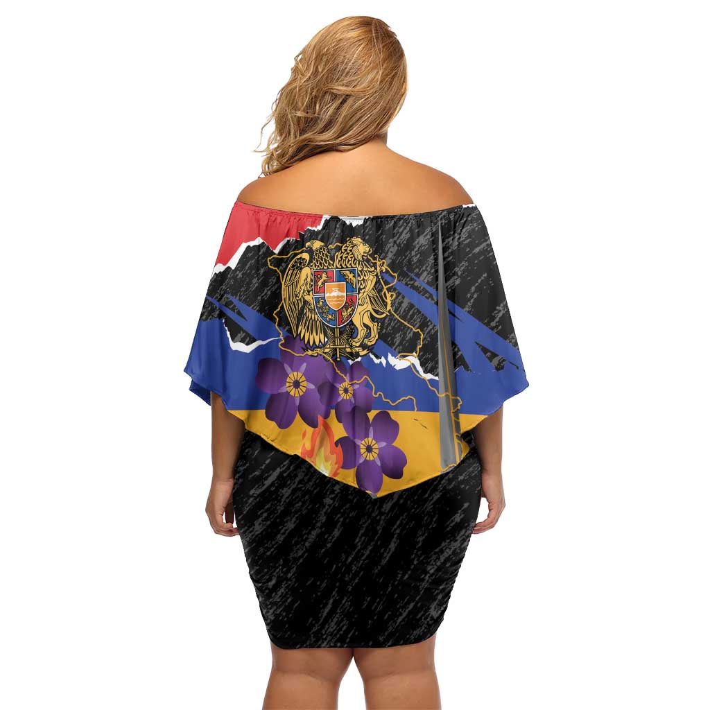 Armenian Genocide Remembrance Day Family Matching Off Shoulder Short Dress and Hawaiian Shirt Tsitsernakaberd 110th Anniversary Never Forget