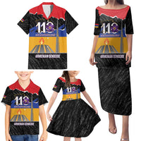 Armenian Genocide Remembrance Day Family Matching Puletasi and Hawaiian Shirt Tsitsernakaberd 110th Anniversary Never Forget