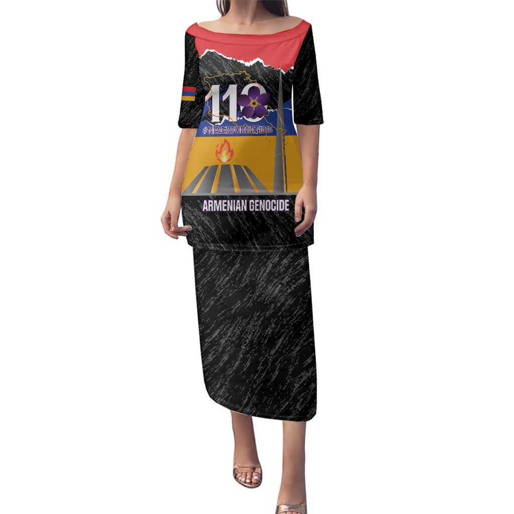 Armenian Genocide Remembrance Day Family Matching Puletasi and Hawaiian Shirt Tsitsernakaberd 110th Anniversary Never Forget