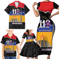 Armenian Genocide Remembrance Day Family Matching Short Sleeve Bodycon Dress and Hawaiian Shirt Tsitsernakaberd 110th Anniversary Never Forget