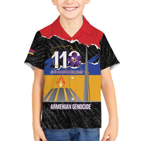 Armenian Genocide Remembrance Day Family Matching Short Sleeve Bodycon Dress and Hawaiian Shirt Tsitsernakaberd 110th Anniversary Never Forget