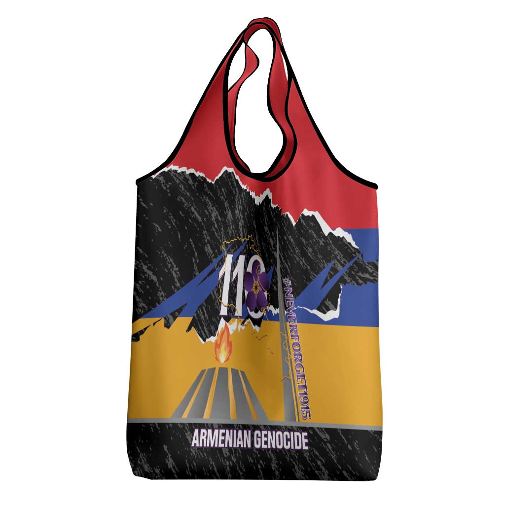 Armenian Genocide Remembrance Day Grocery Bag Tsitsernakaberd 110th Anniversary Never Forget