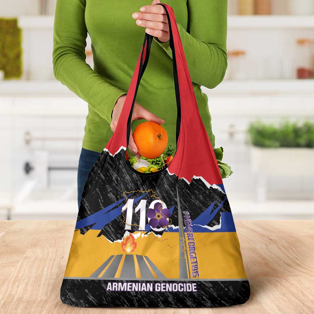 Armenian Genocide Remembrance Day Grocery Bag Tsitsernakaberd 110th Anniversary Never Forget