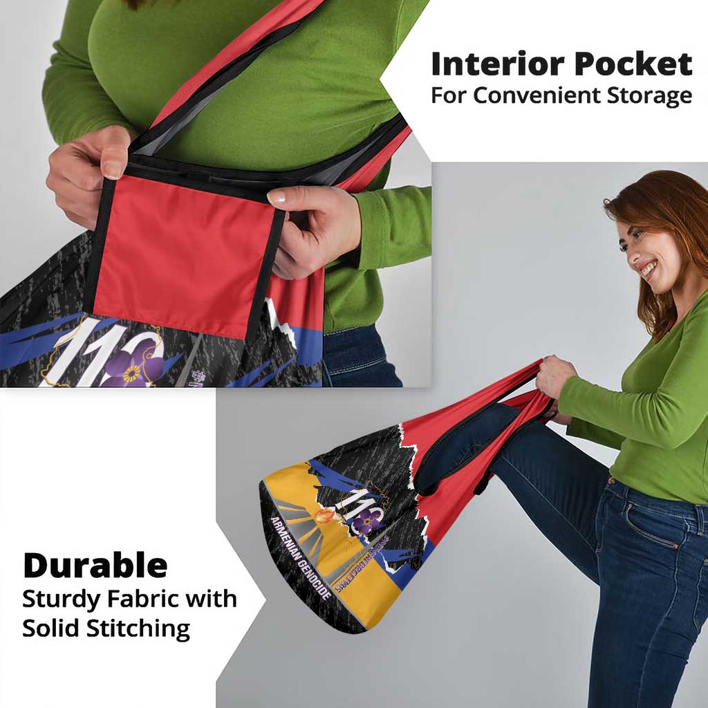 Armenian Genocide Remembrance Day Grocery Bag Tsitsernakaberd 110th Anniversary Never Forget