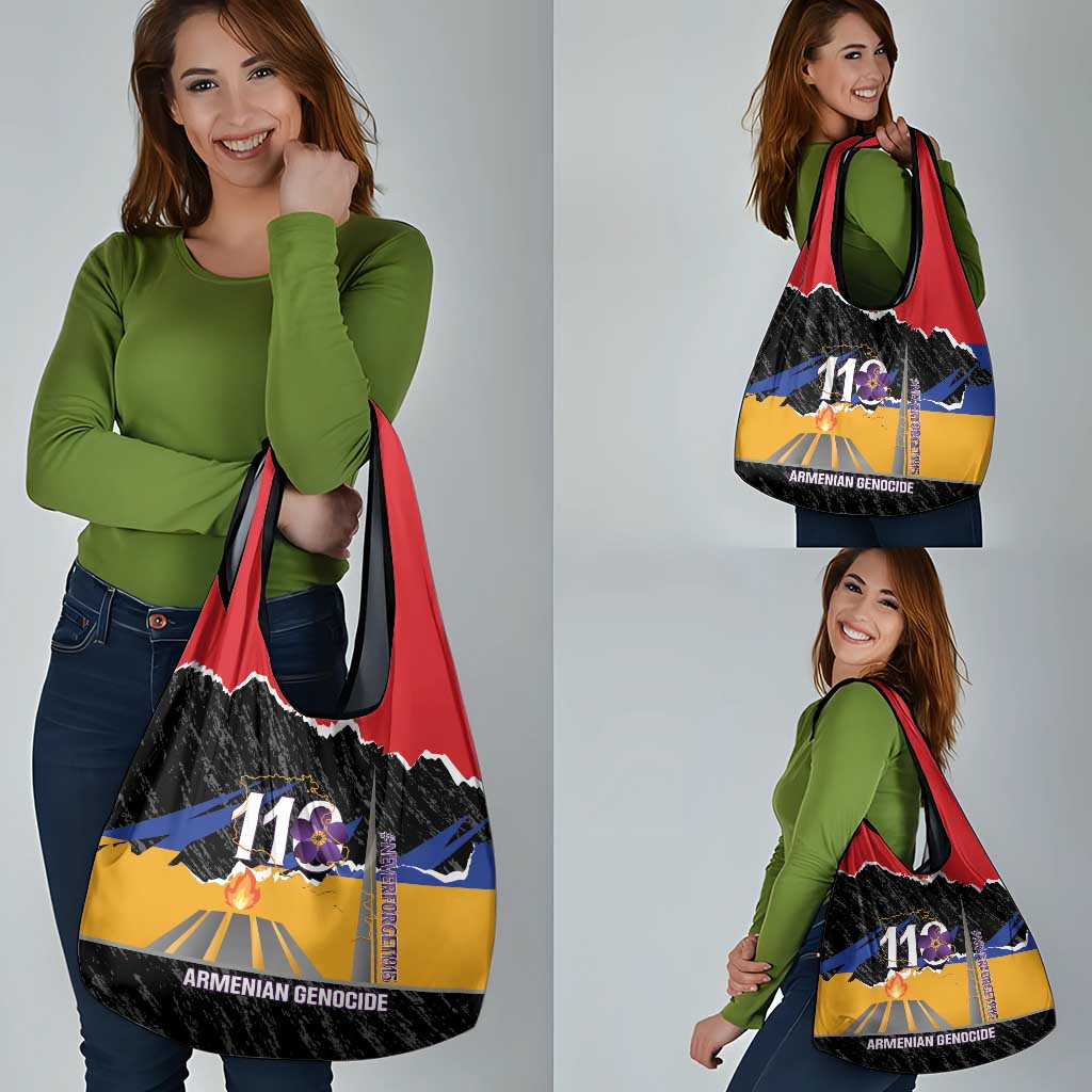 Armenian Genocide Remembrance Day Grocery Bag Tsitsernakaberd 110th Anniversary Never Forget