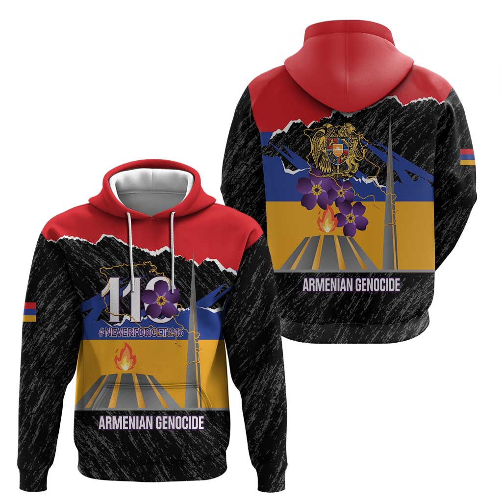 Armenian Genocide Remembrance Day Hoodie Tsitsernakaberd 110th Anniversary Never Forget
