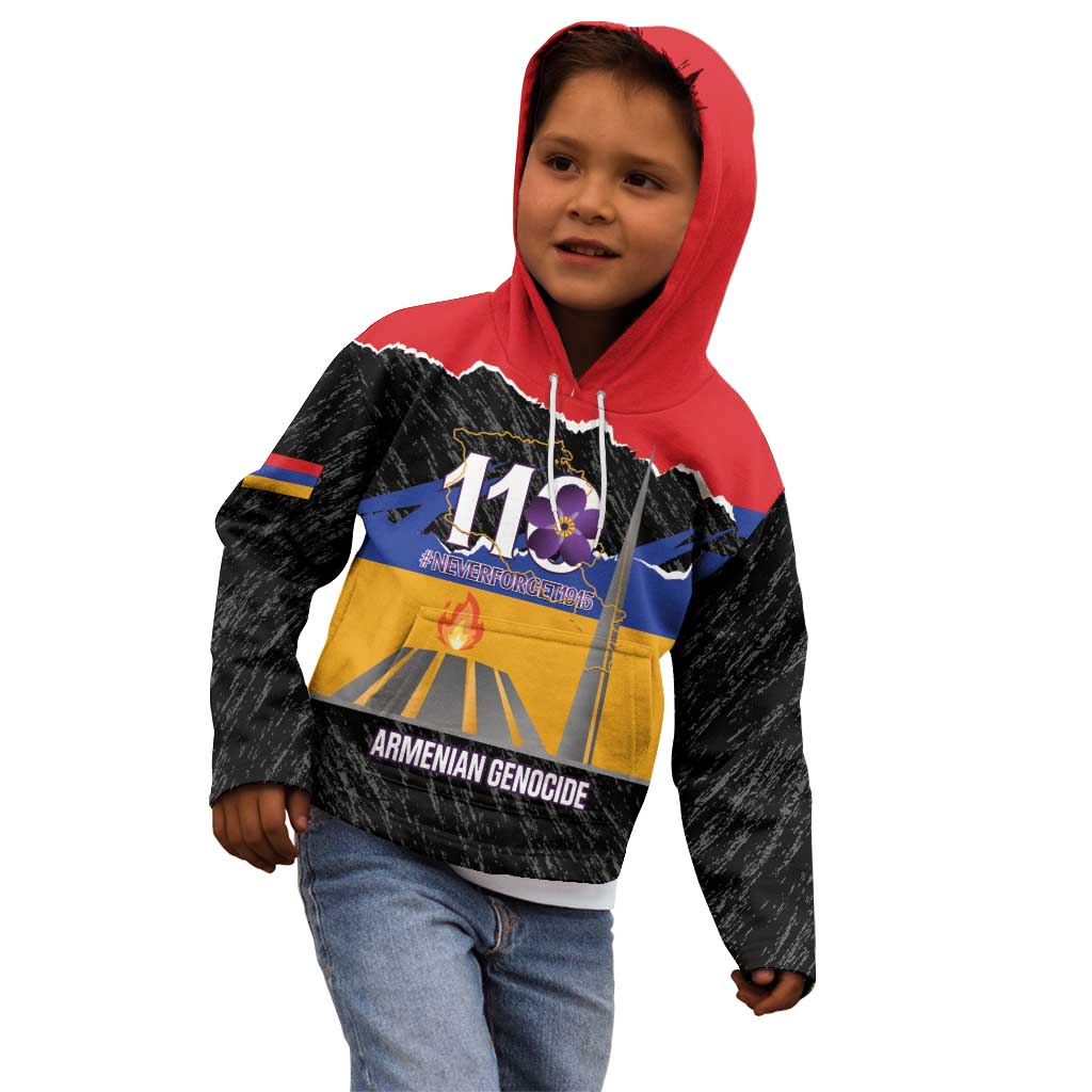 Armenian Genocide Remembrance Day Kid Hoodie Tsitsernakaberd 110th Anniversary Never Forget