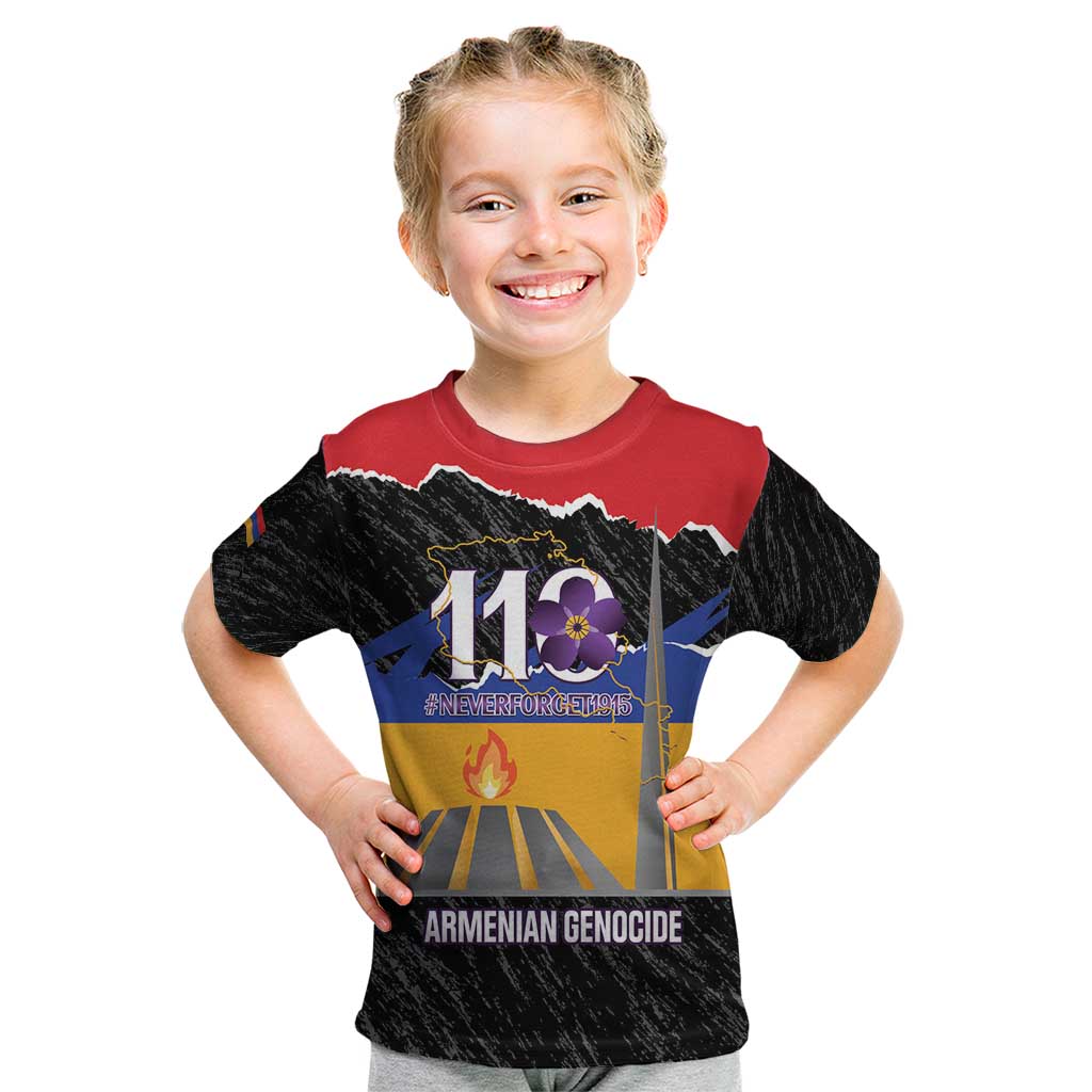 Armenian Genocide Remembrance Day Kid T Shirt Tsitsernakaberd 110th Anniversary Never Forget