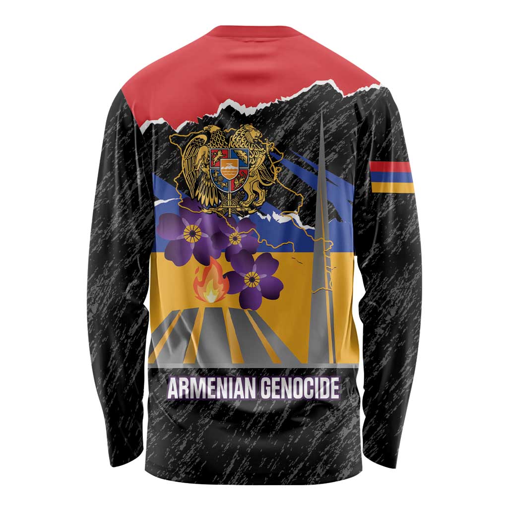 Armenian Genocide Remembrance Day Long Sleeve Shirt Tsitsernakaberd 110th Anniversary Never Forget