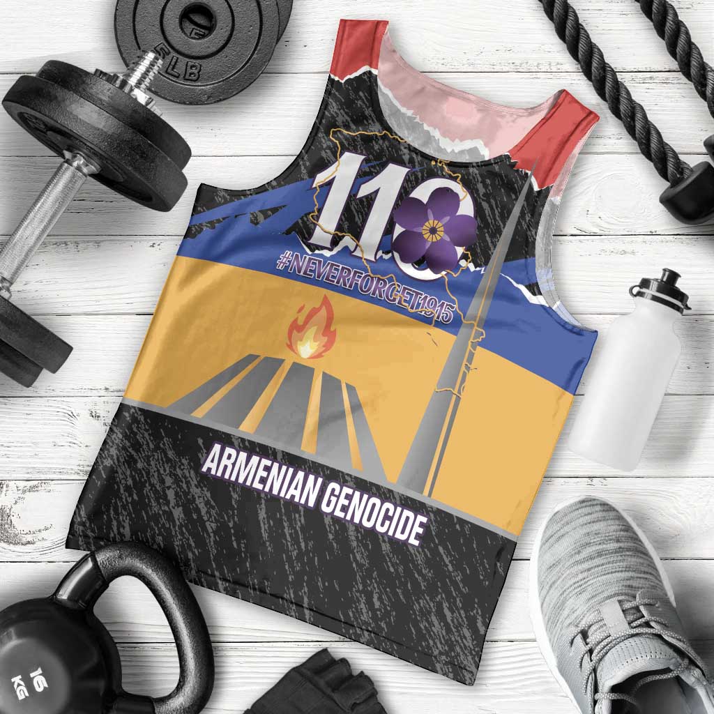 Armenian Genocide Remembrance Day Men Tank Top Tsitsernakaberd 110th Anniversary Never Forget