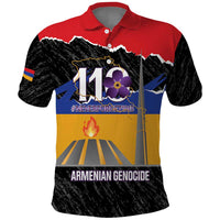 Armenian Genocide Remembrance Day Polo Shirt Tsitsernakaberd 110th Anniversary Never Forget