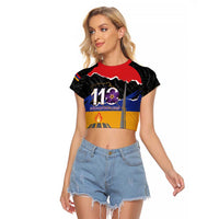 Armenian Genocide Remembrance Day Raglan Cropped T Shirt Tsitsernakaberd 110th Anniversary Never Forget
