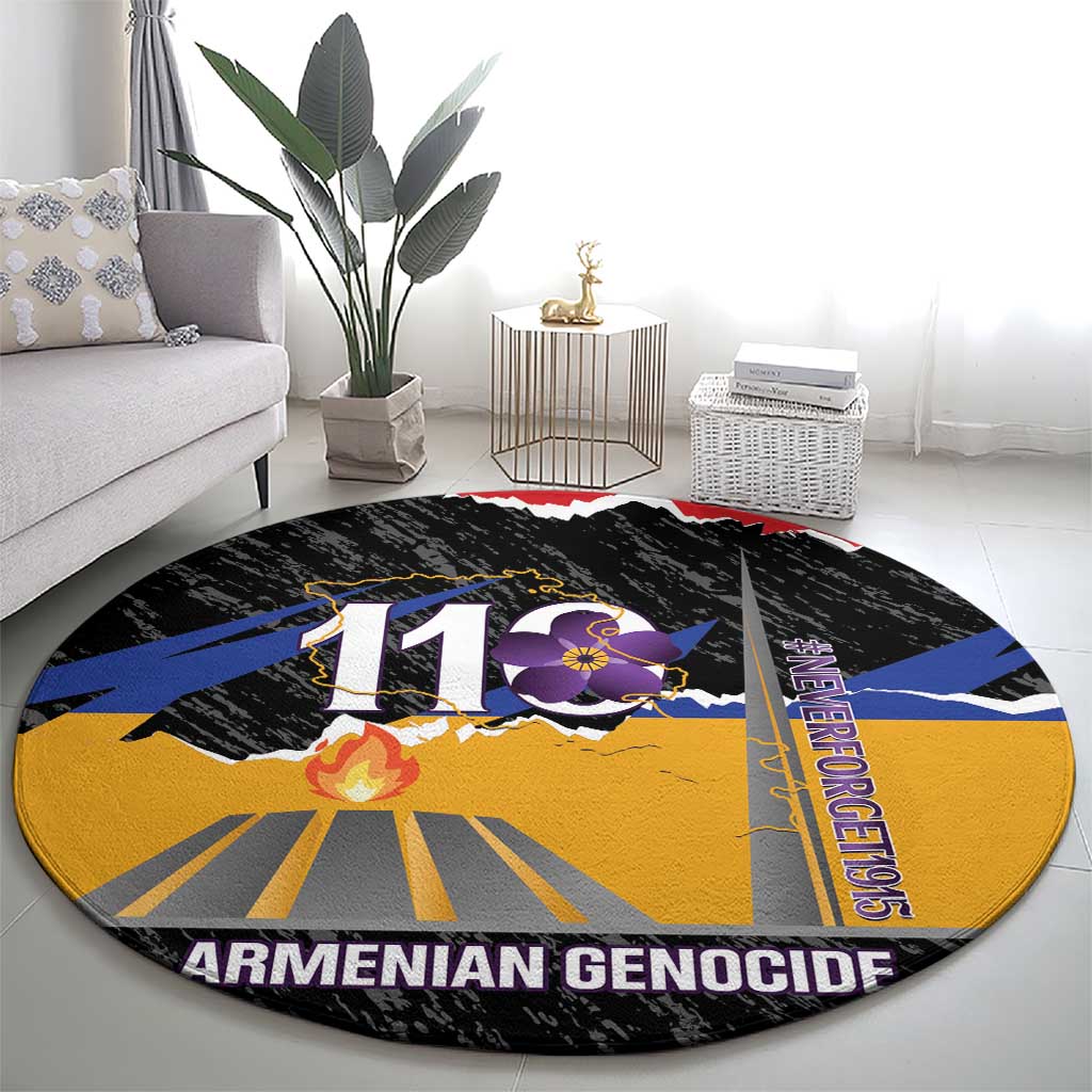 Armenian Genocide Remembrance Day Round Carpet Tsitsernakaberd 110th Anniversary Never Forget