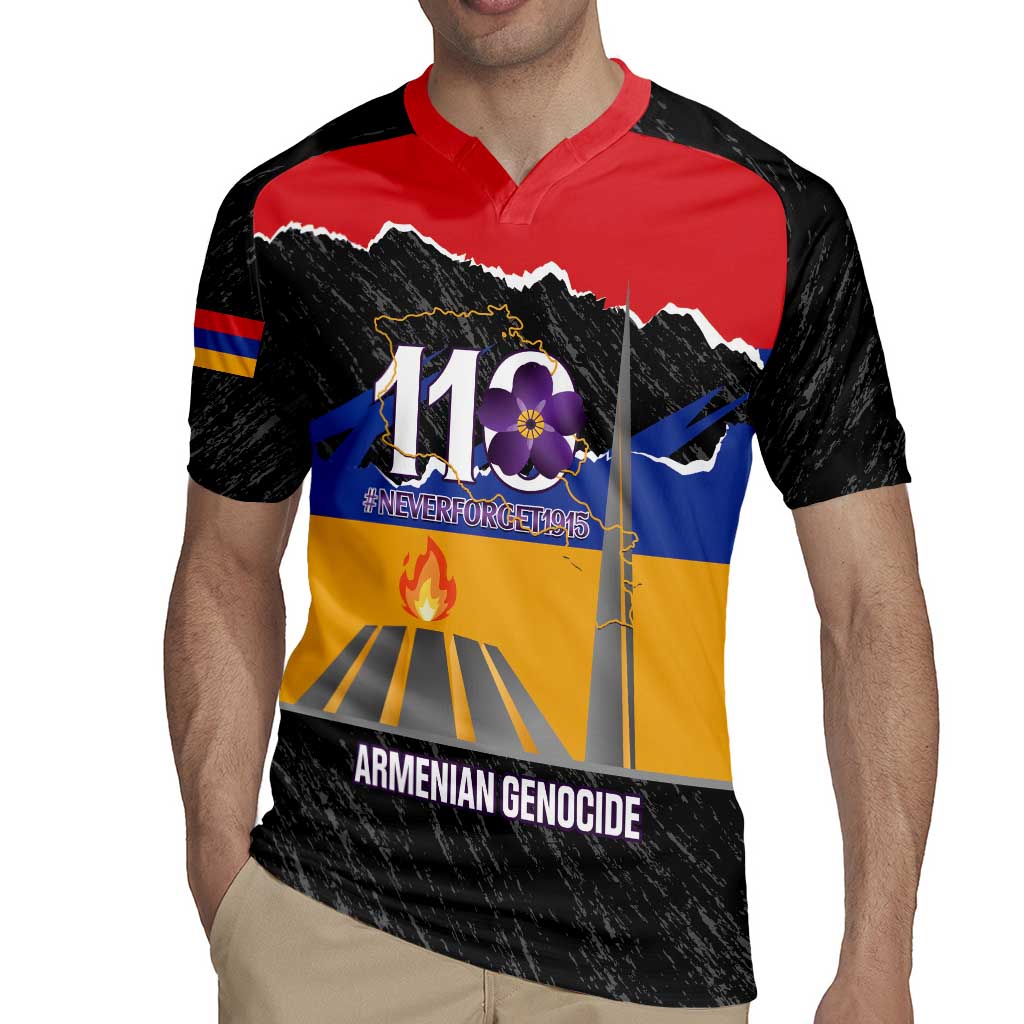 Armenian Genocide Remembrance Day Rugby Jersey Tsitsernakaberd 110th Anniversary Never Forget