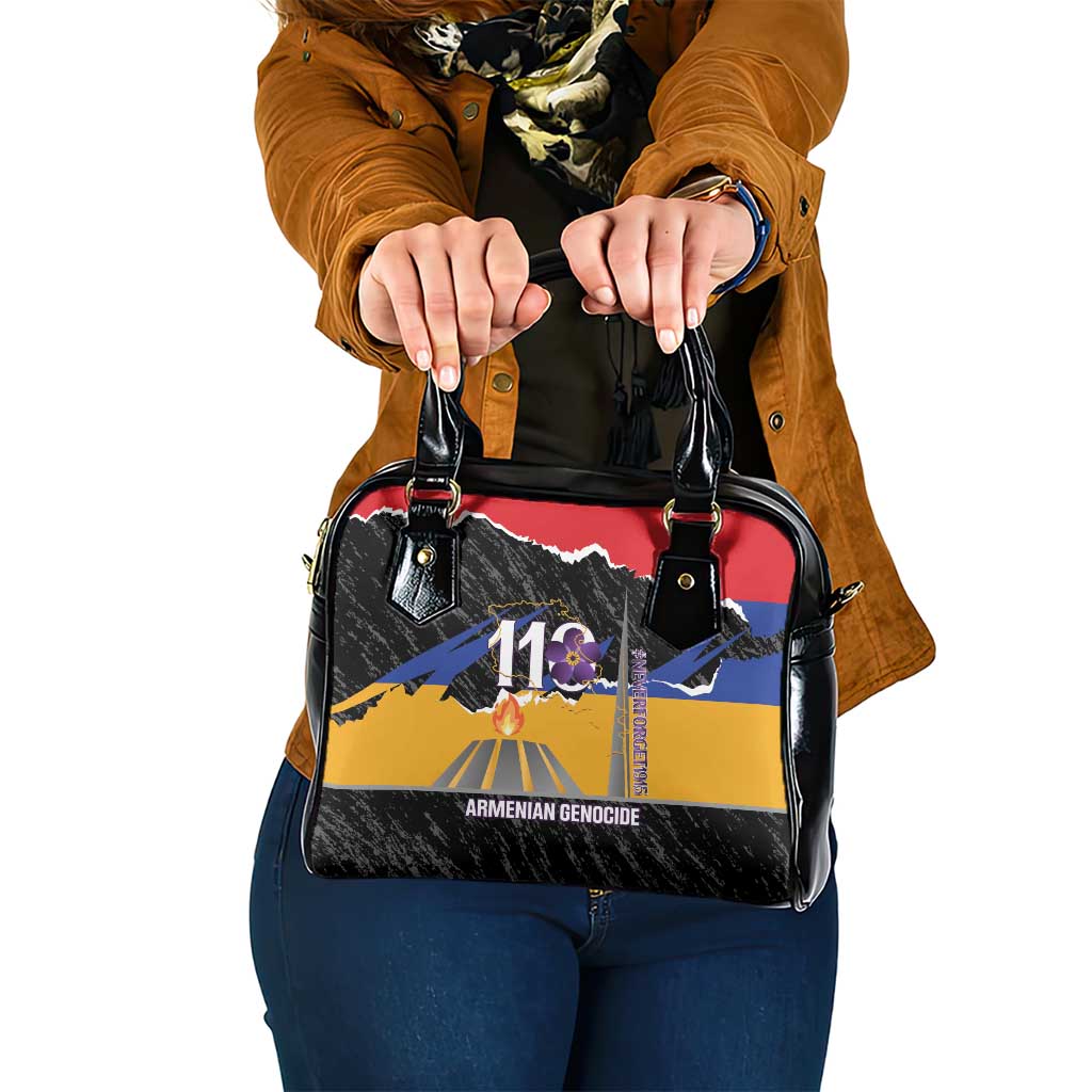 Armenian Genocide Remembrance Day Shoulder Handbag Tsitsernakaberd 110th Anniversary Never Forget