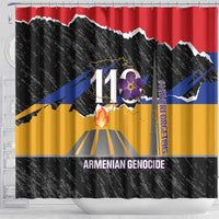 Armenian Genocide Remembrance Day Shower Curtain Tsitsernakaberd 110th Anniversary Never Forget