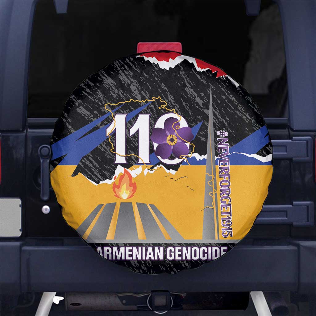 Armenian Genocide Remembrance Day Spare Tire Cover Tsitsernakaberd 110th Anniversary Never Forget
