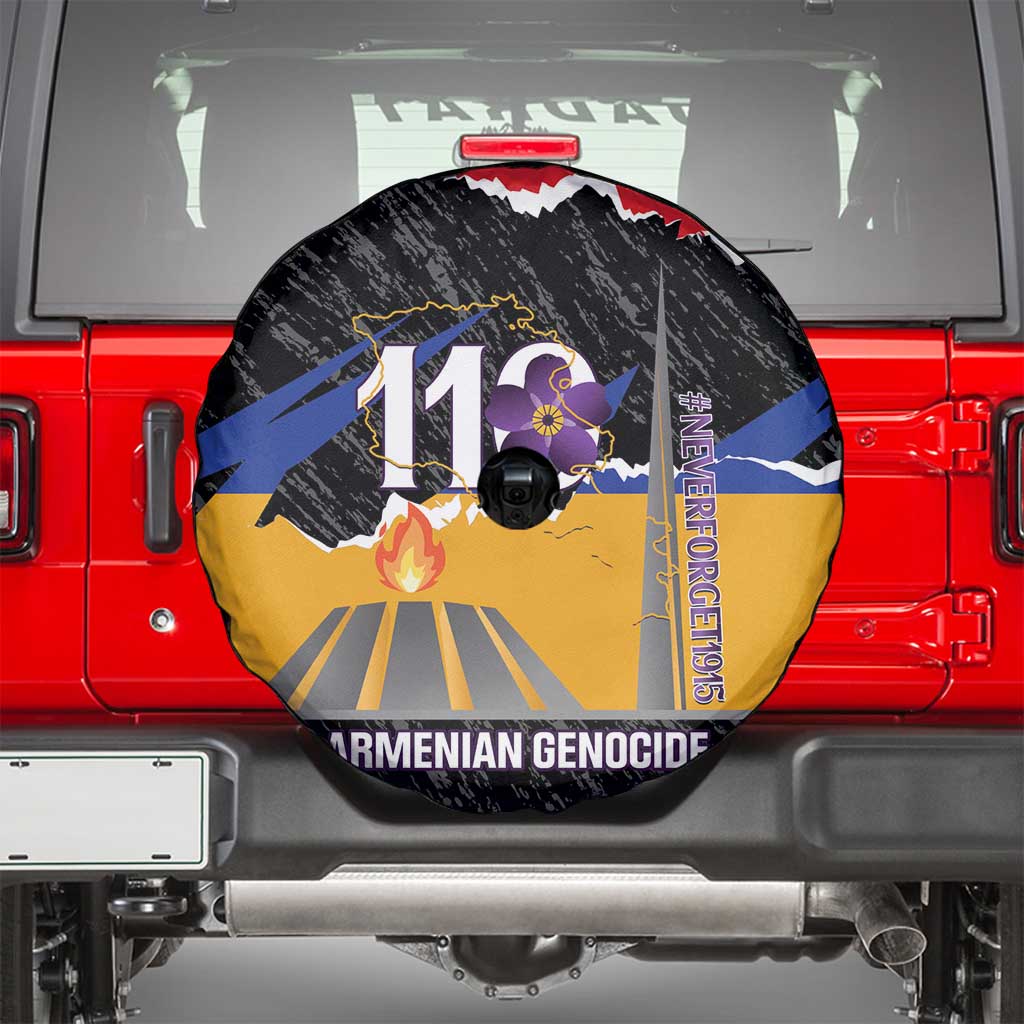 Armenian Genocide Remembrance Day Spare Tire Cover Tsitsernakaberd 110th Anniversary Never Forget