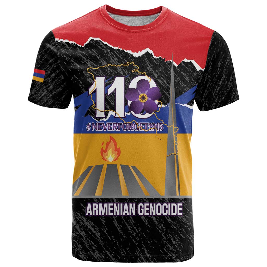 Armenian Genocide Remembrance Day T Shirt Tsitsernakaberd 110th Anniversary Never Forget