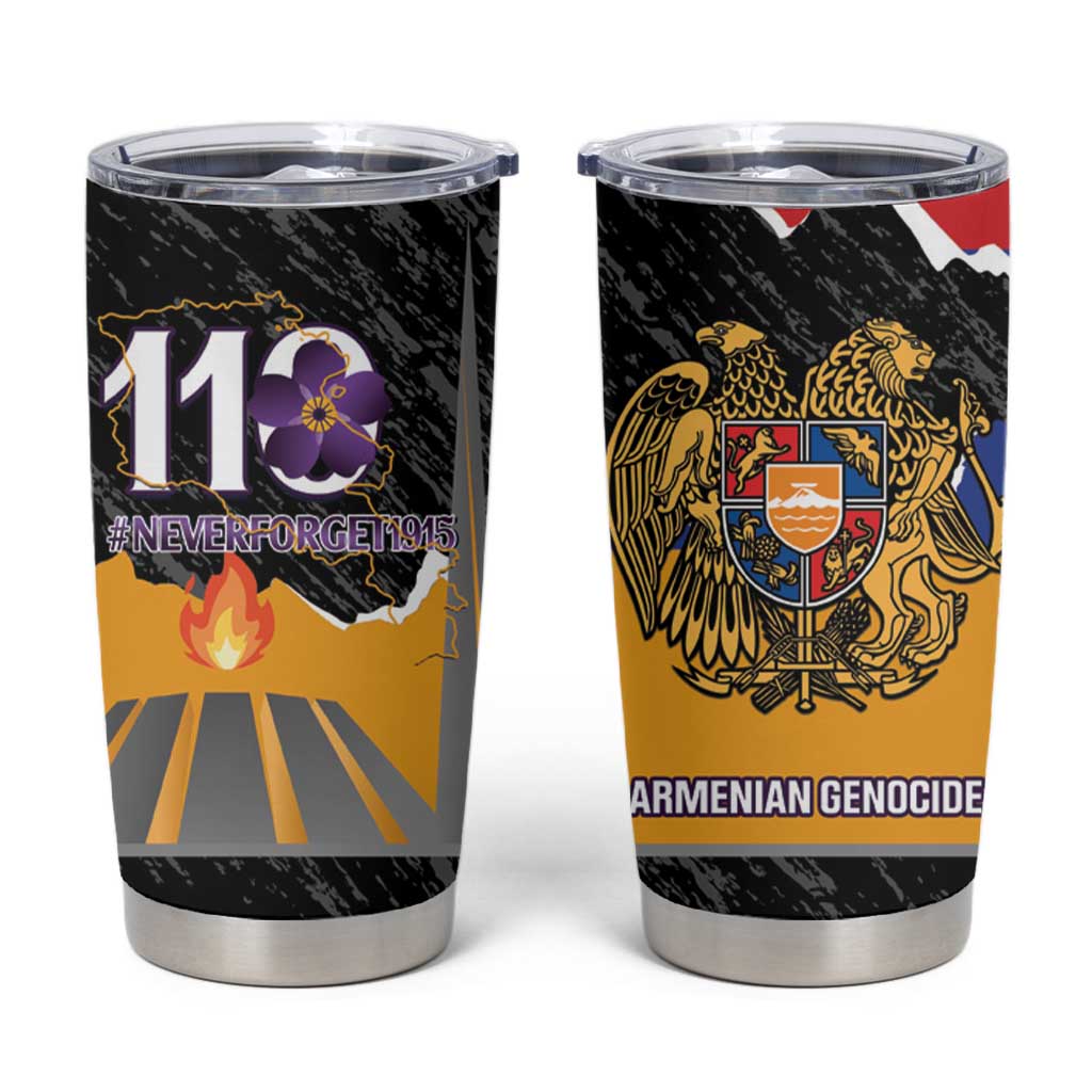 Armenian Genocide Remembrance Day Tumbler Cup Tsitsernakaberd 110th Anniversary Never Forget