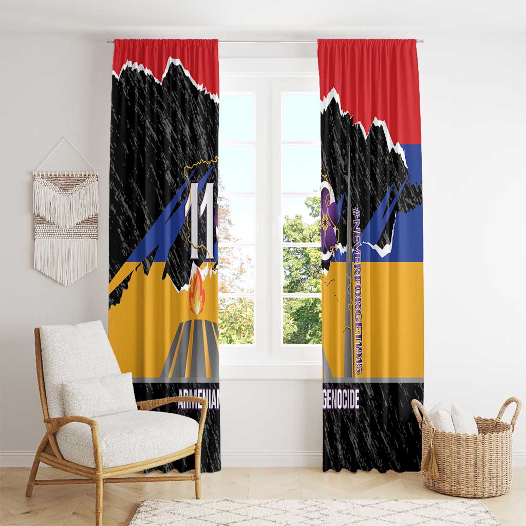 Armenian Genocide Remembrance Day Window Curtain Tsitsernakaberd 110th Anniversary Never Forget
