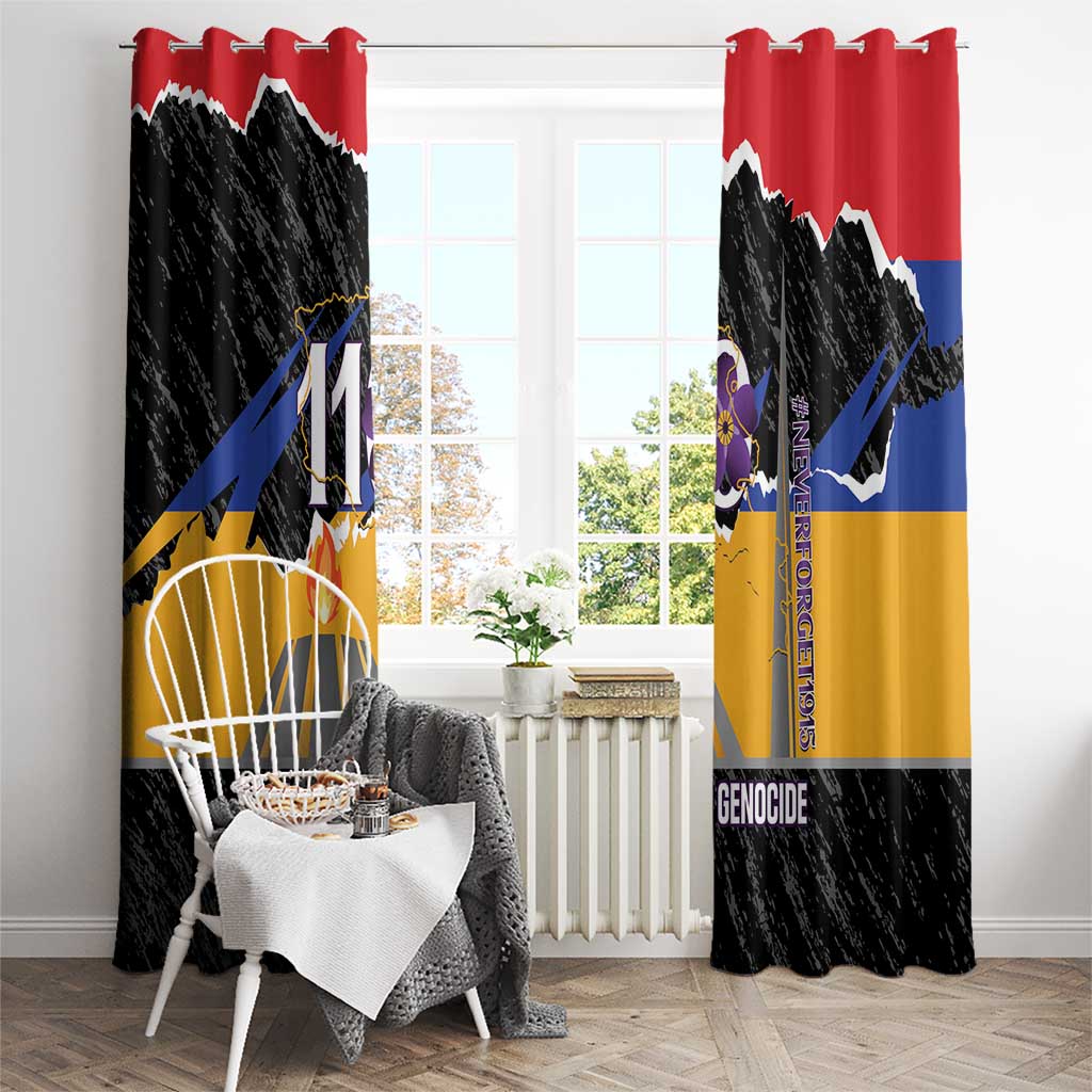 Armenian Genocide Remembrance Day Window Curtain Tsitsernakaberd 110th Anniversary Never Forget