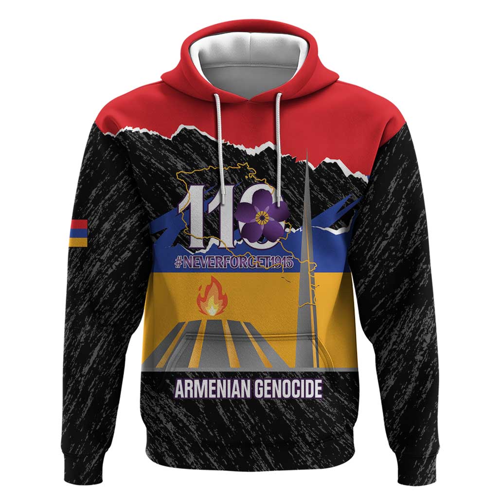 Armenian Genocide Remembrance Day Zip Hoodie Tsitsernakaberd 110th Anniversary Never Forget