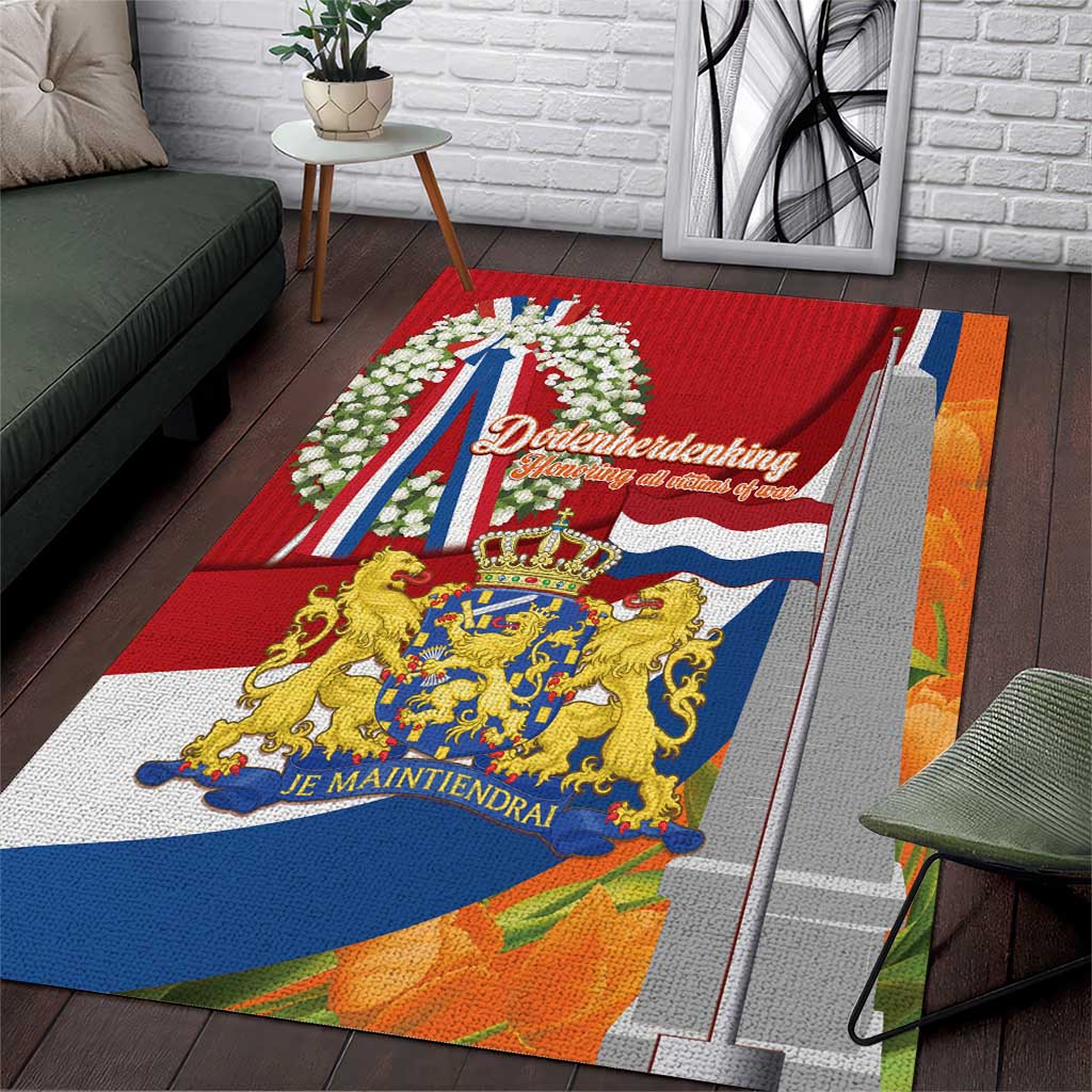 Netherlands Dodenherdenking Area Rug Martyrs' Day Honoring All Victims Of War