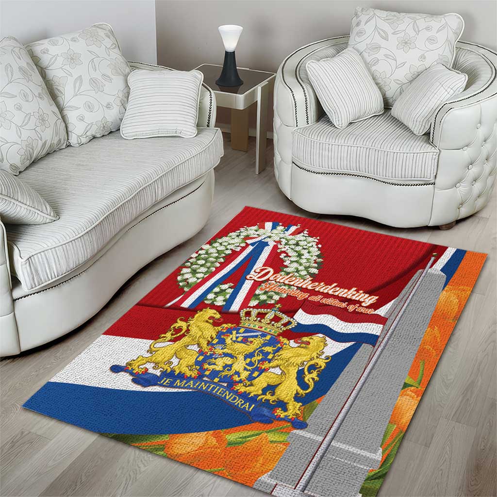 Netherlands Dodenherdenking Area Rug Martyrs' Day Honoring All Victims Of War