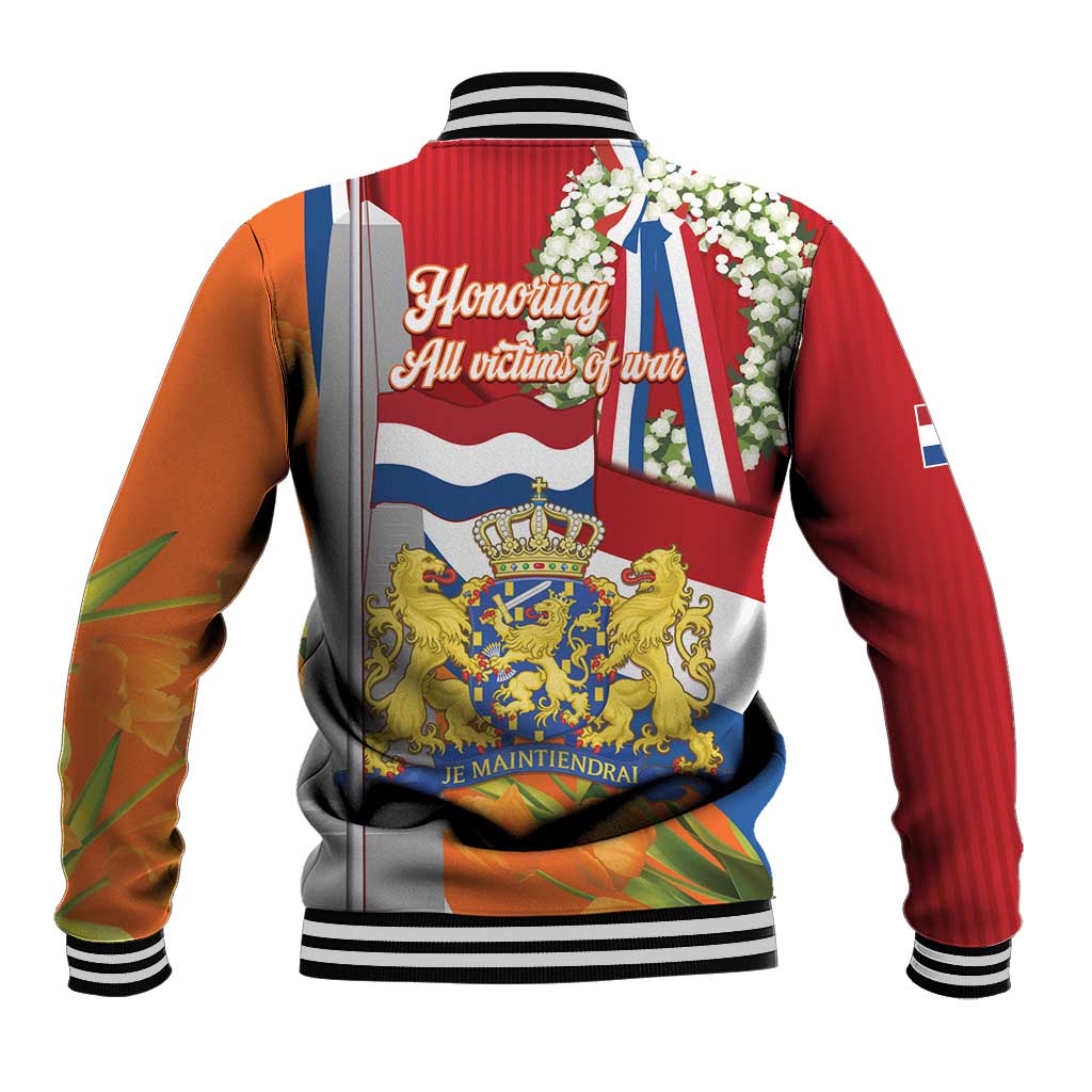 Netherlands Dodenherdenking Baseball Jacket Martyrs' Day Honoring All Victims Of War