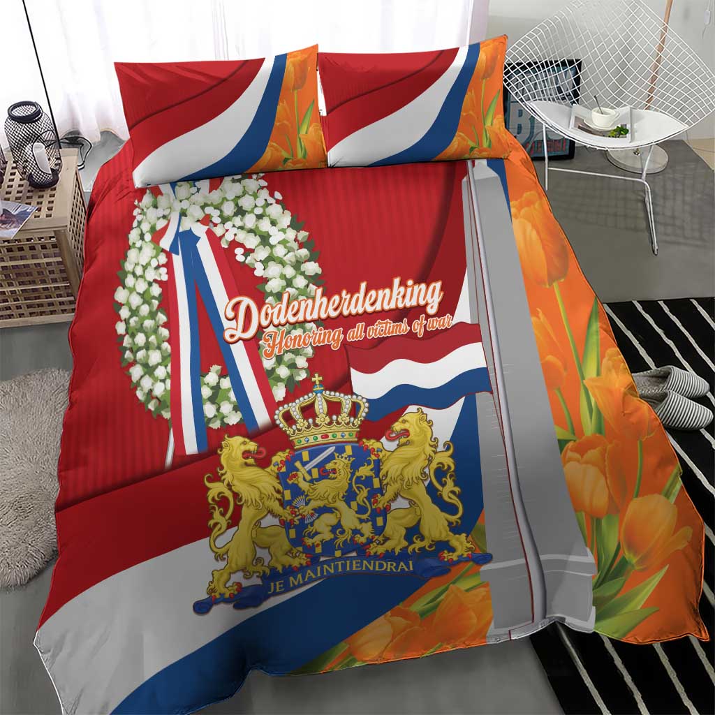 Netherlands Dodenherdenking Bedding Set Martyrs' Day Honoring All Victims Of War