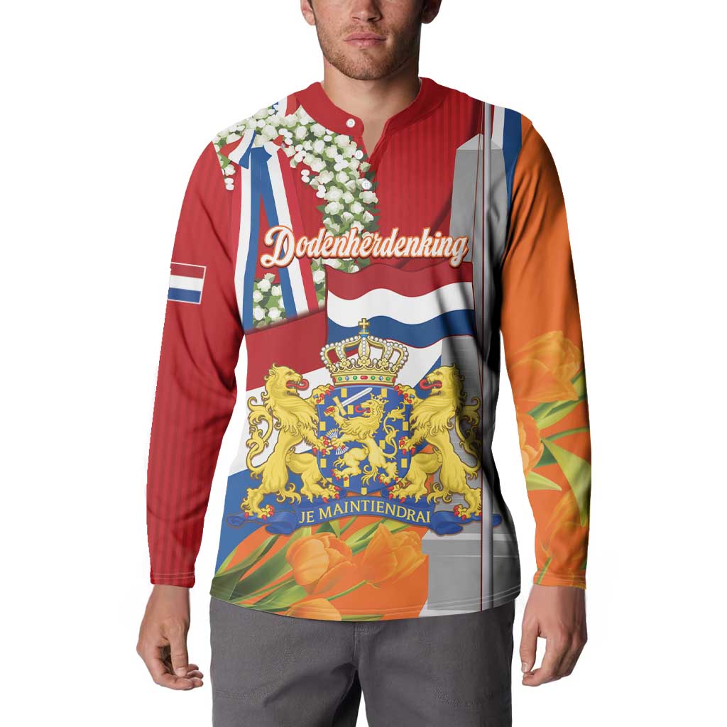 Netherlands Dodenherdenking Button Sweatshirt Martyrs' Day Honoring All Victims Of War