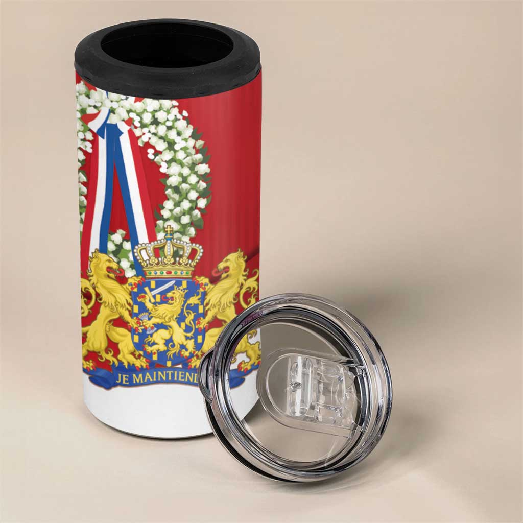 Netherlands Dodenherdenking 4 in 1 Can Cooler Tumbler Martyrs' Day Honoring All Victims Of War