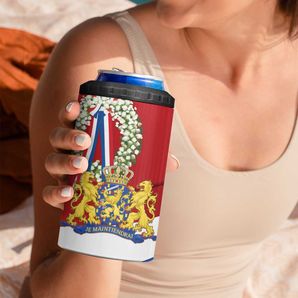 Netherlands Dodenherdenking 4 in 1 Can Cooler Tumbler Martyrs' Day Honoring All Victims Of War